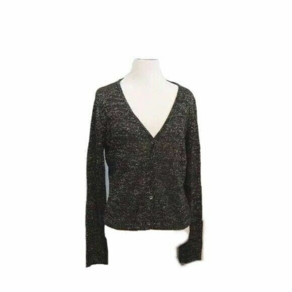 Moda International Black Sparkle Cardigan Top M - Picture 1 of 5